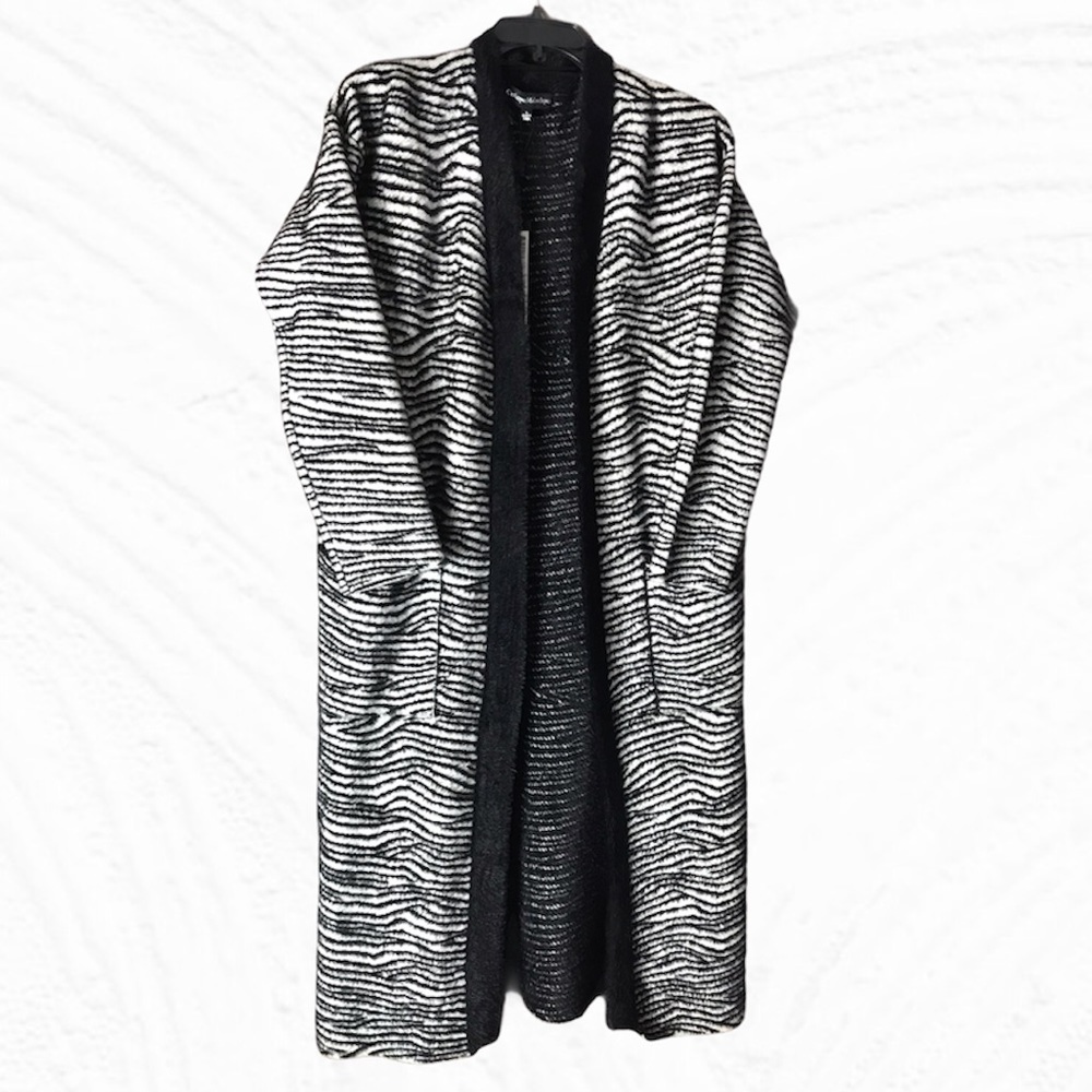 NWT Catherine Malandrino Zebra Open Front Cardiga… - image 7
